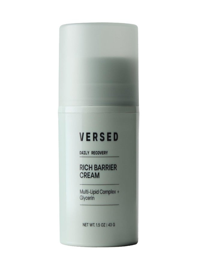 Versed Daily Recovery Rich Barrier Cream - Moisturizer Face Cream for Dry, Sensitive and Easily Irritated Skin - Facial Moisturizer with Glycerin and Multi-Lipid Complex, 1.5oz - Image 1